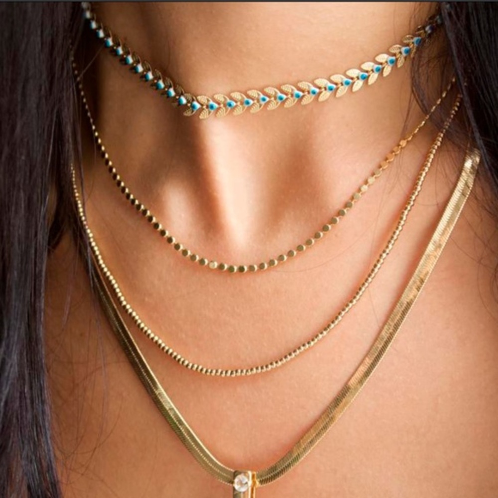 New: 18K Gold Filled Evil Eye Choker